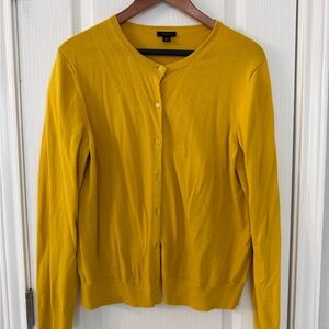 Ann Taylor Factory Yellow Cardigan Sweater